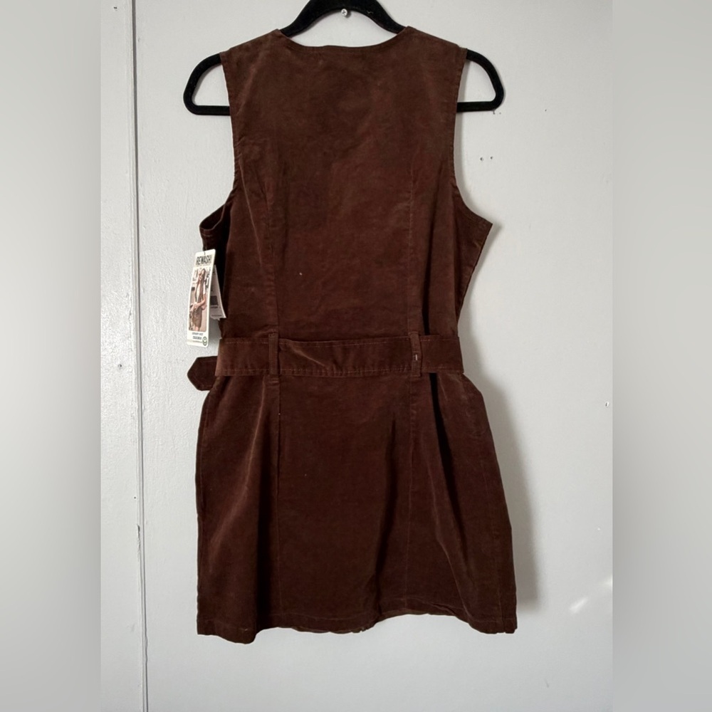 Rewash Brown Zip-Front Mini Dress - Picture 3 of 6